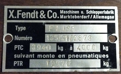 Rar herstellerschild fendt - ***,